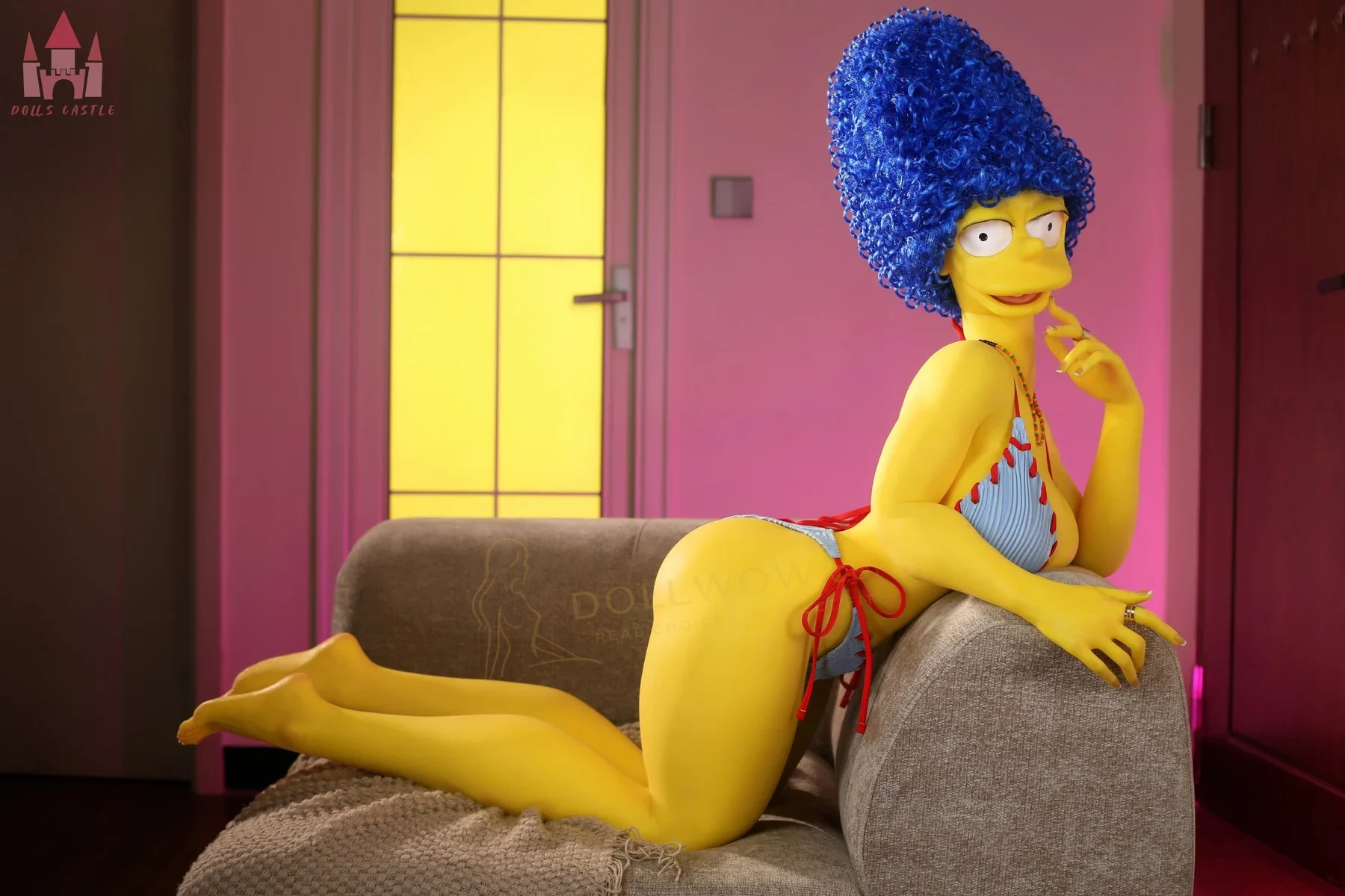 Dolls Castle Marge - Yellow Studio Glow 147cm K-Cup Silicone — image 7 of 25