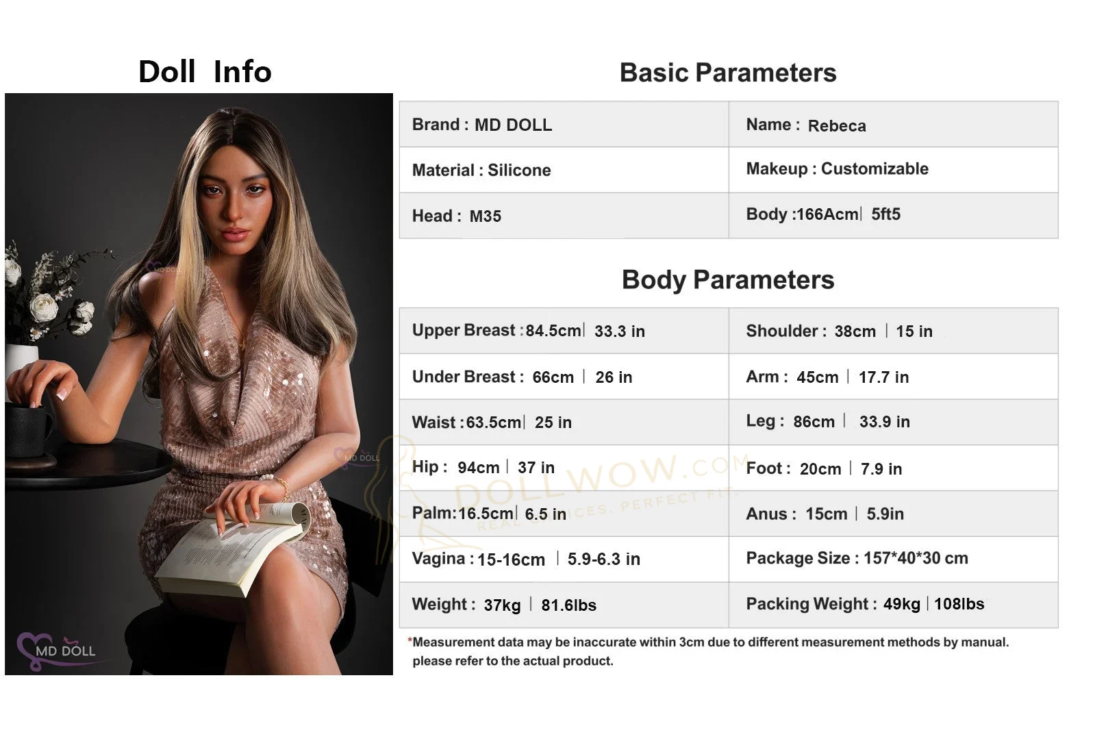 MD Doll Rebeka 166cm D-Cup Silicone — image 23 of 26