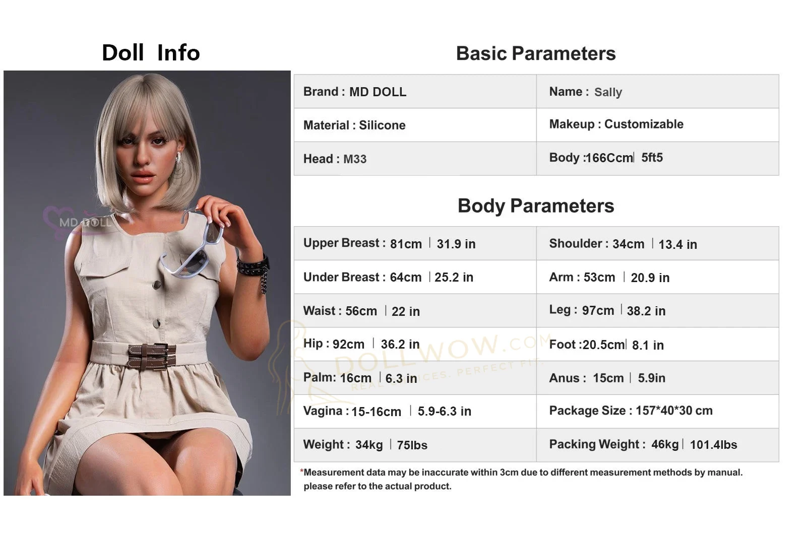MD Doll Sally 166cm D-Cup Silicone — image 28 of 29